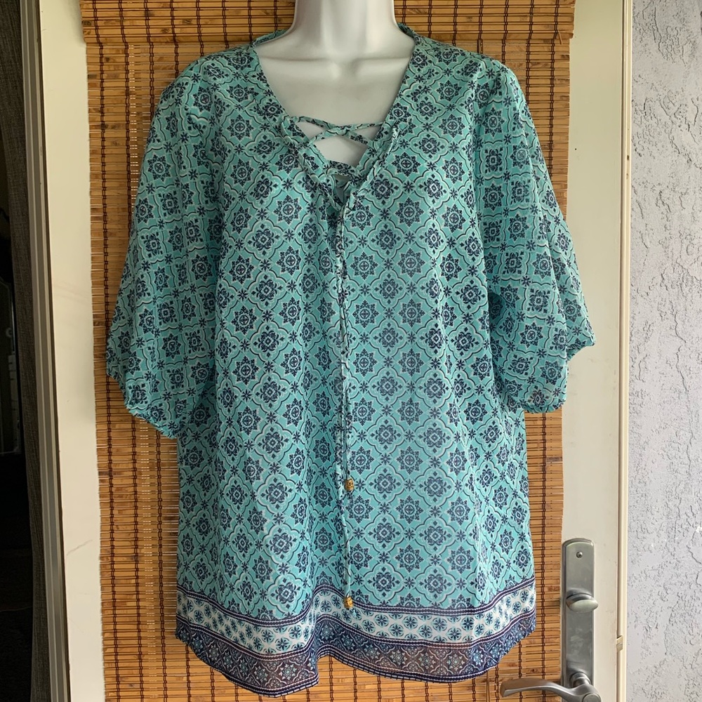 Tie front tunic
